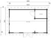 Attefallshus med badrum – Sverige A 23m2 / 6 x 4 m / 70mm