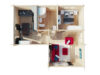 Timmerstuga-fritidshus med ett sovrum och sovloft Hansa Holiday Q 55 m2 / 70mm
